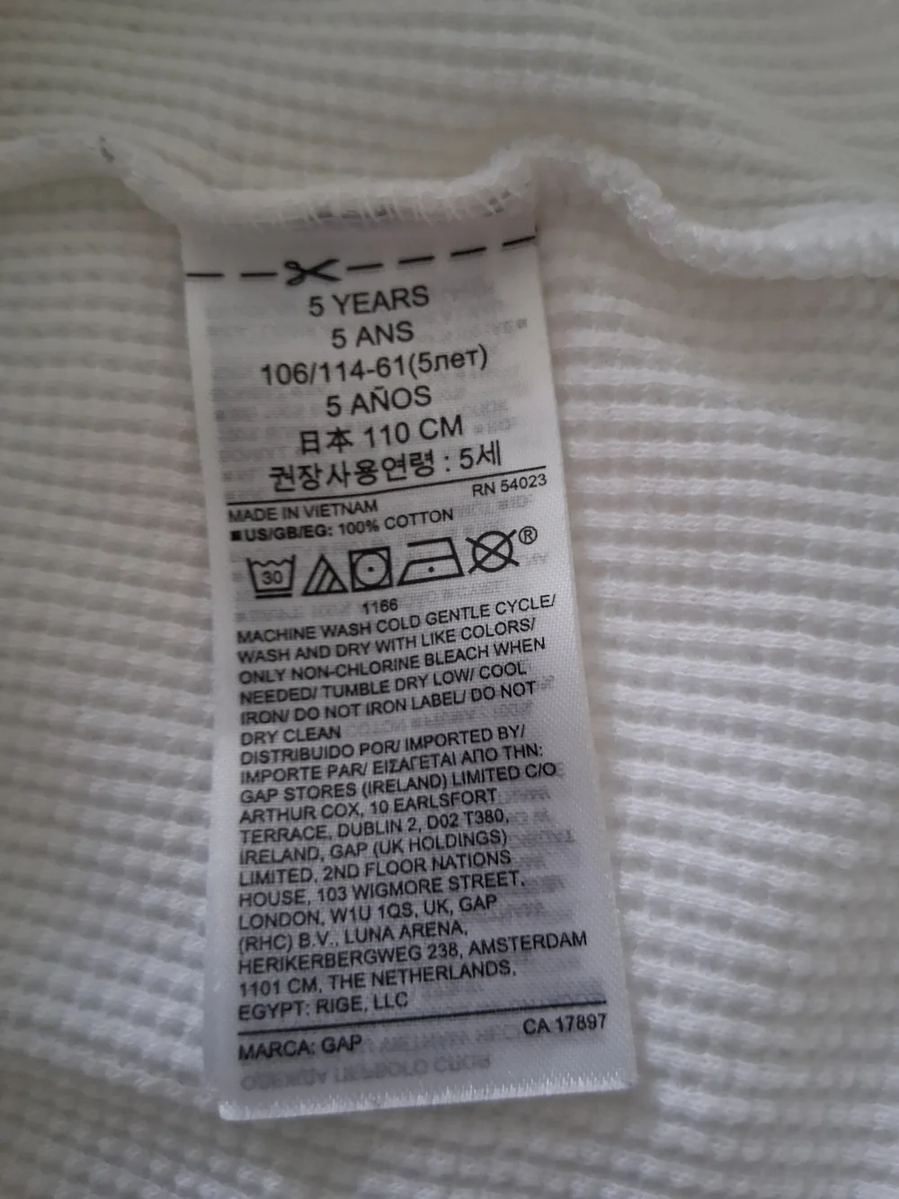 GAP Baby Waffle Knit Long Sleeve Crewneck Lot Of 2 Black & White Size 5